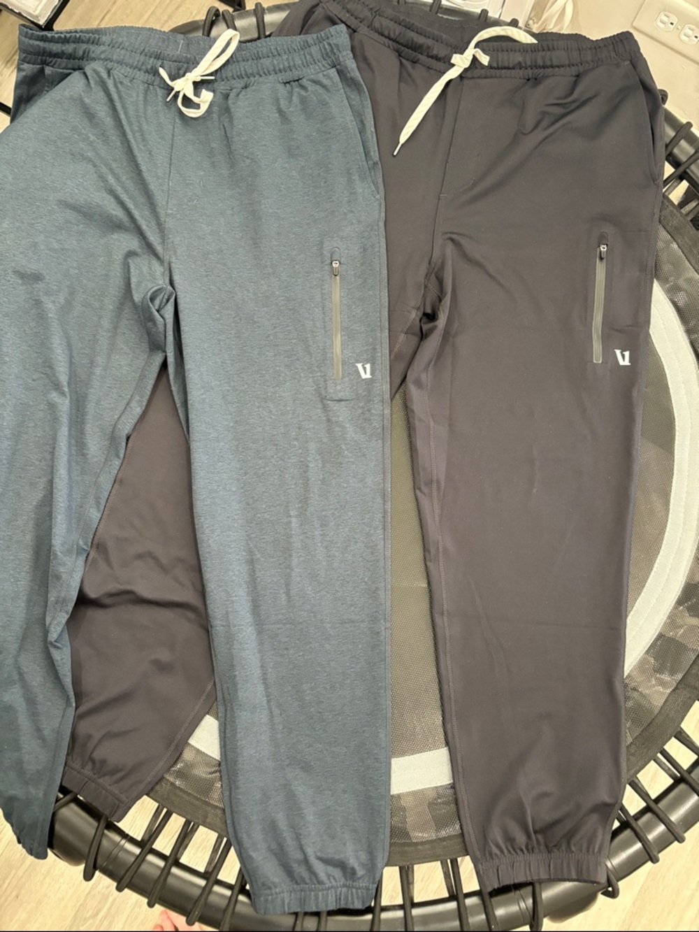 Vuori Jogger Pants in Blue and Black